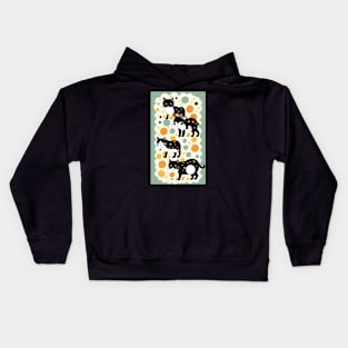 Polka Purrfection: A Dot's Tale Kids Hoodie